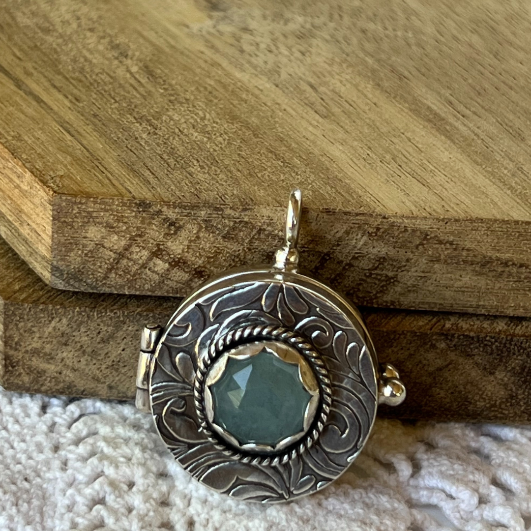 Aquamarine locket