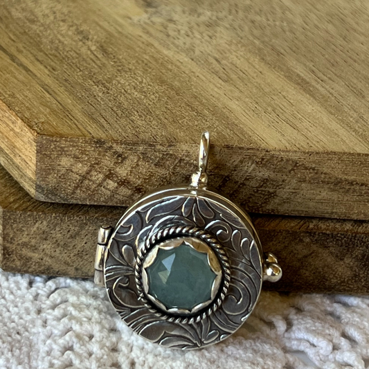 Aquamarine locket